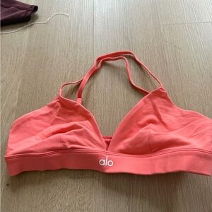 ALO Yoga Vibrant Coral Sports Bra